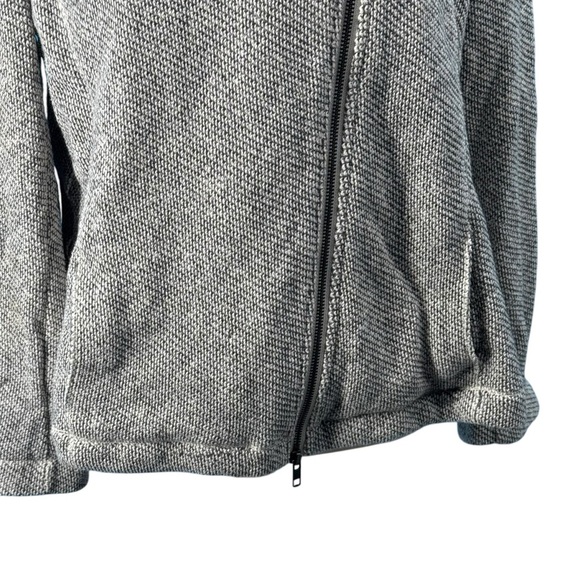 Eileen Fisher 100% Organic Cotton Twist Terry Zip-Front Moto Jacket Ash Size XL - Picture 6 of 10